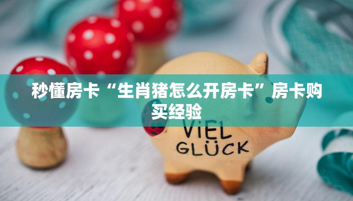 秒懂房卡“生肖猪怎么开房卡”房卡购买经验